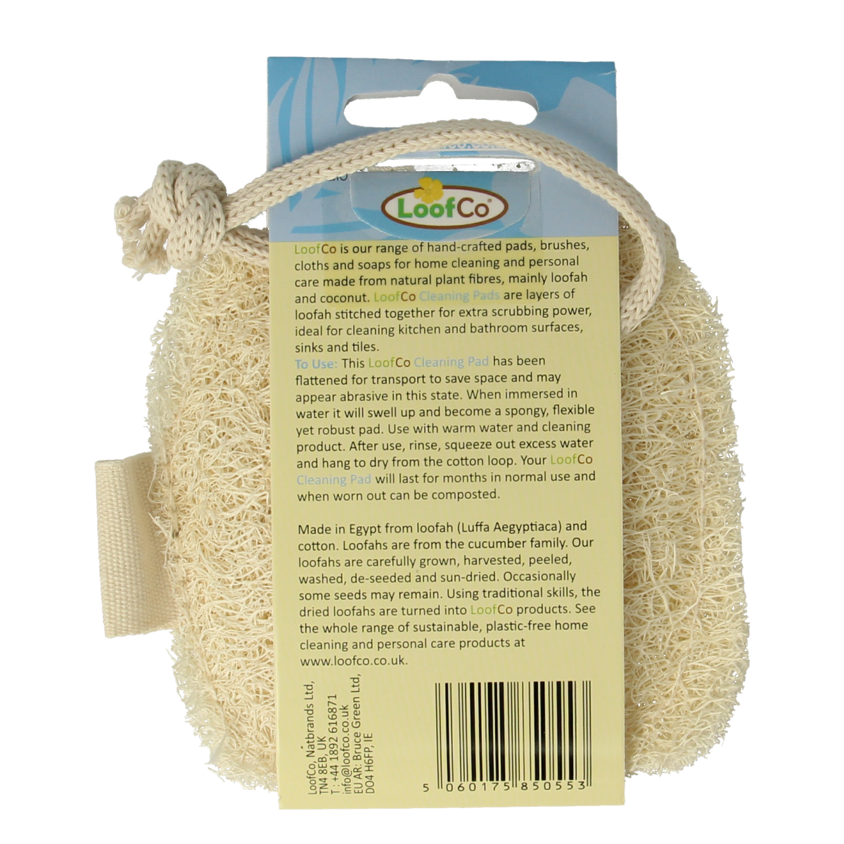 Loofco bio cleaning sponge for household cleaning, natural Loofco schoonmaakspons, 1 piece, eco-friendly cleaning tool