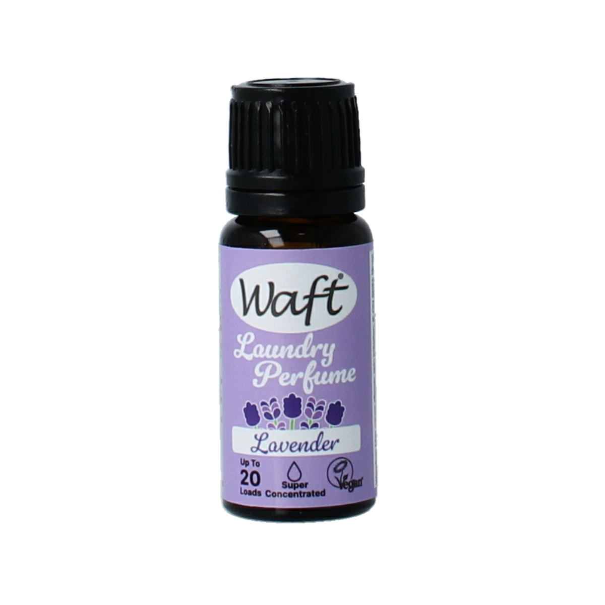 Waft Wasparfum lavender scent in a 10ml bottle, a liquid fabric softener or laundry fragrance with lavender aroma.