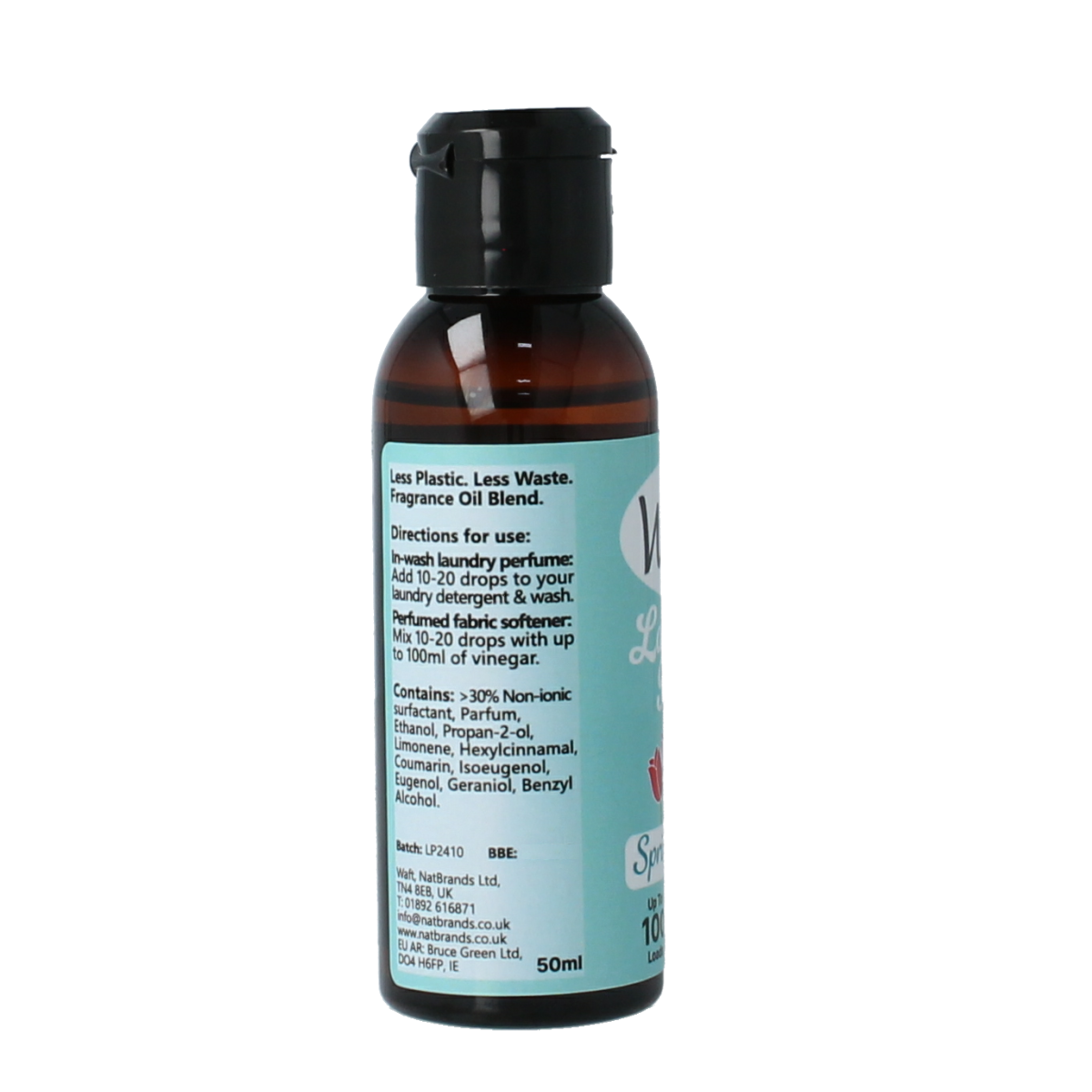 Waft Wasparfum Spring Freshness laundry scent, 50ml bottle, soft floral fragrance for freshening clothes and linens