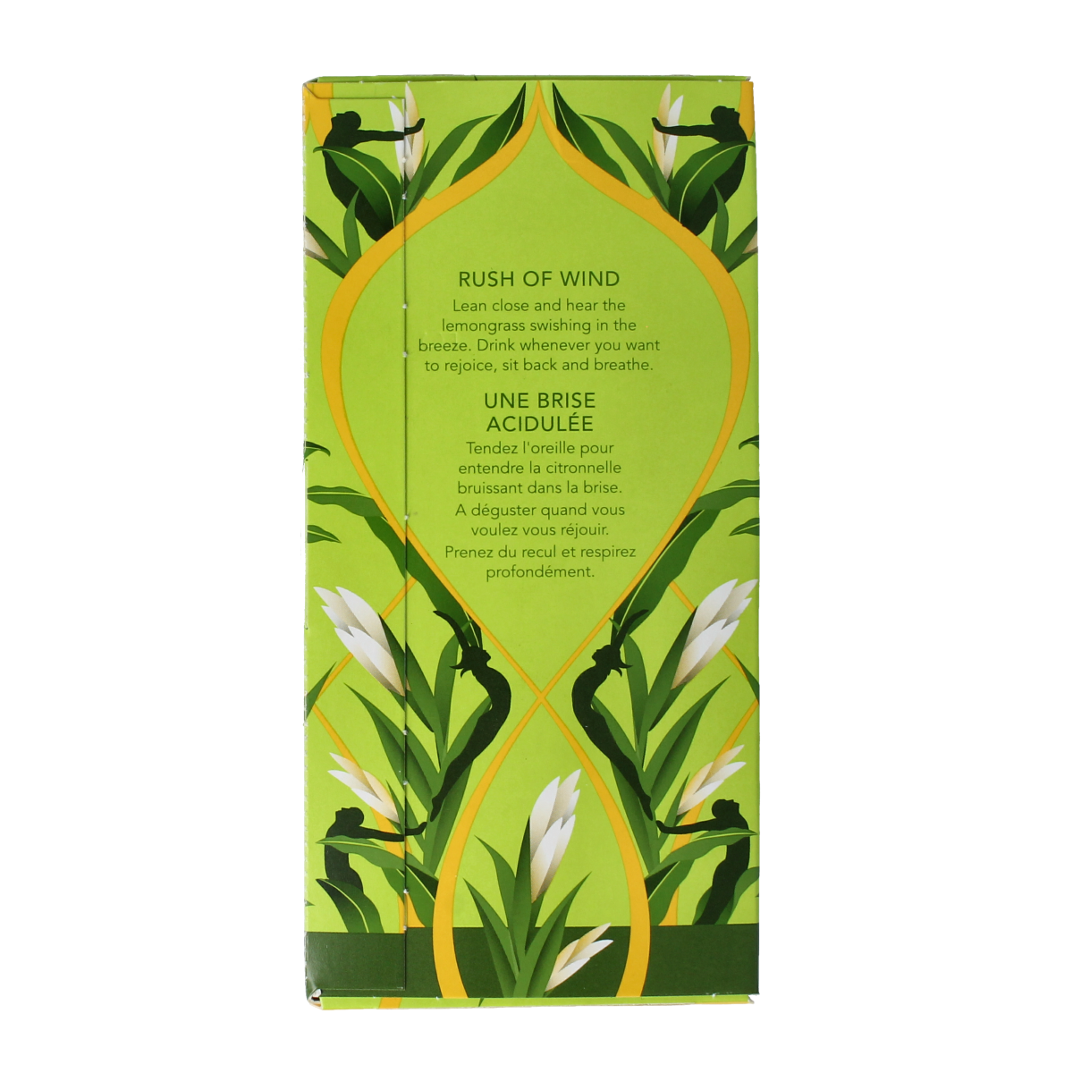 Pukka Lemongrass and ginger organic tea bags, 20 count, with fresh lemongrass and ginger slices in a clear box.