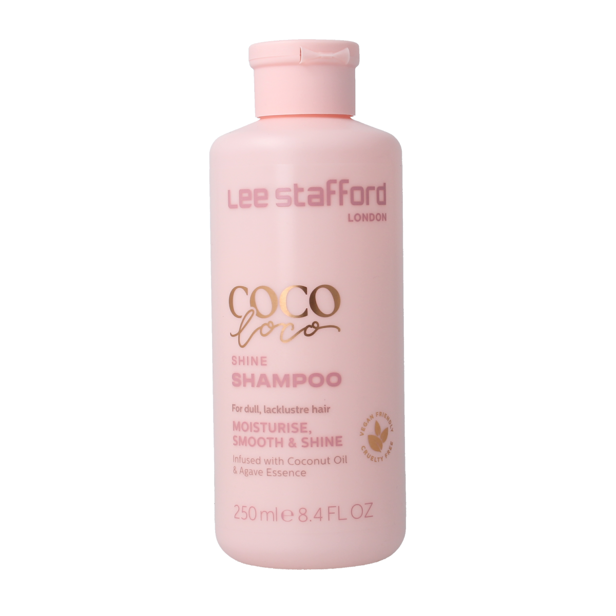 Lee Stafford Coco Loco & Agave Shine Shampoo 250ml for nourishing hair care with natural coconut and agave extracts.