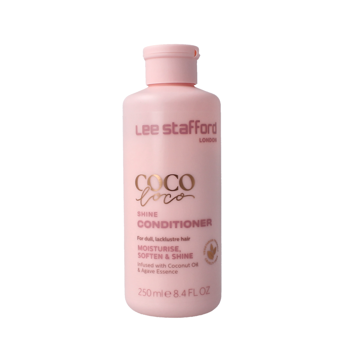 Lee Stafford Coco Loco & Agave Shine Conditioner 250ml, hair care product with coconut and agave for shiny, healthy hair.