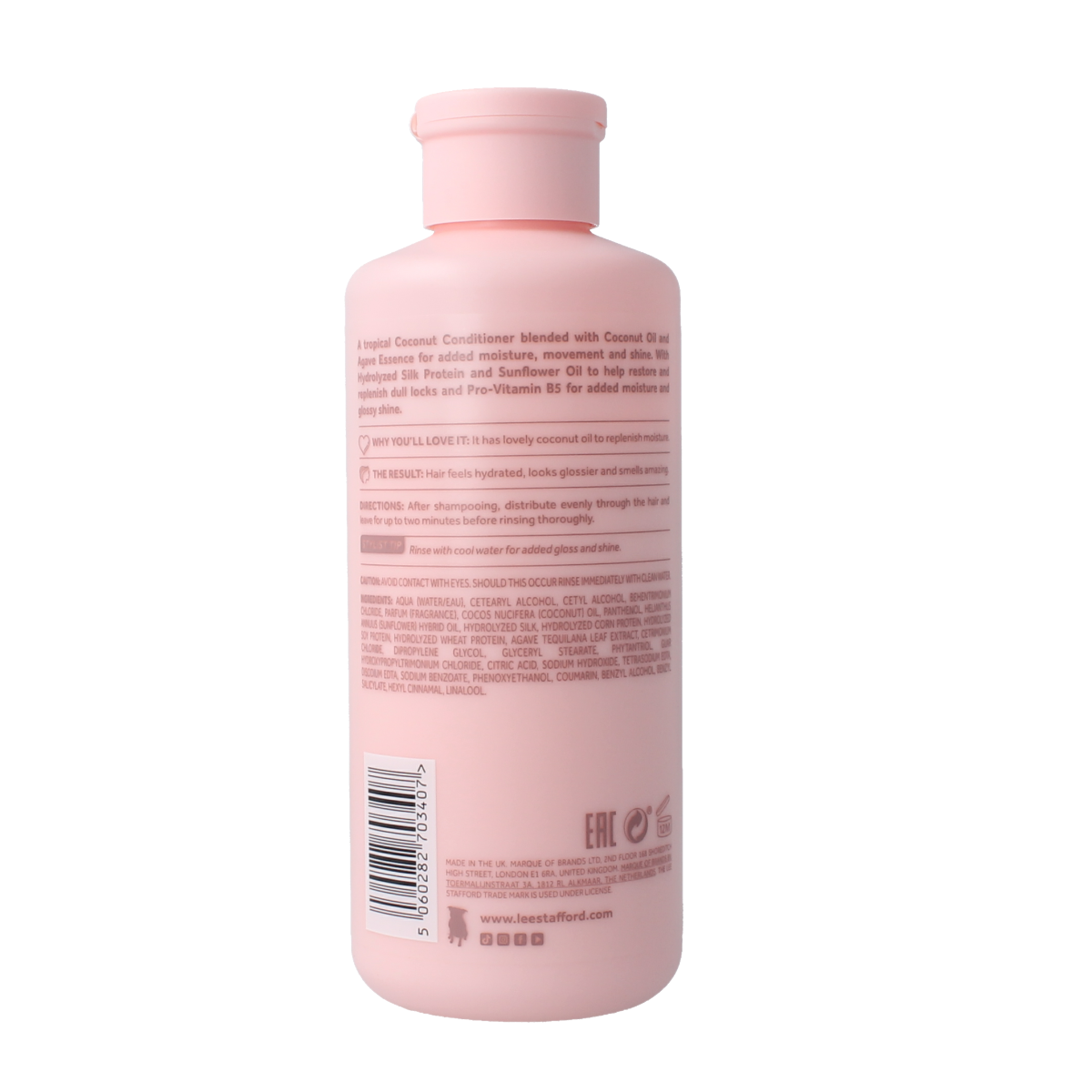 Lee Stafford Coco Loco & Agave Shine Conditioner 250ml, hair care product with coconut and agave extracts for glossy hair.