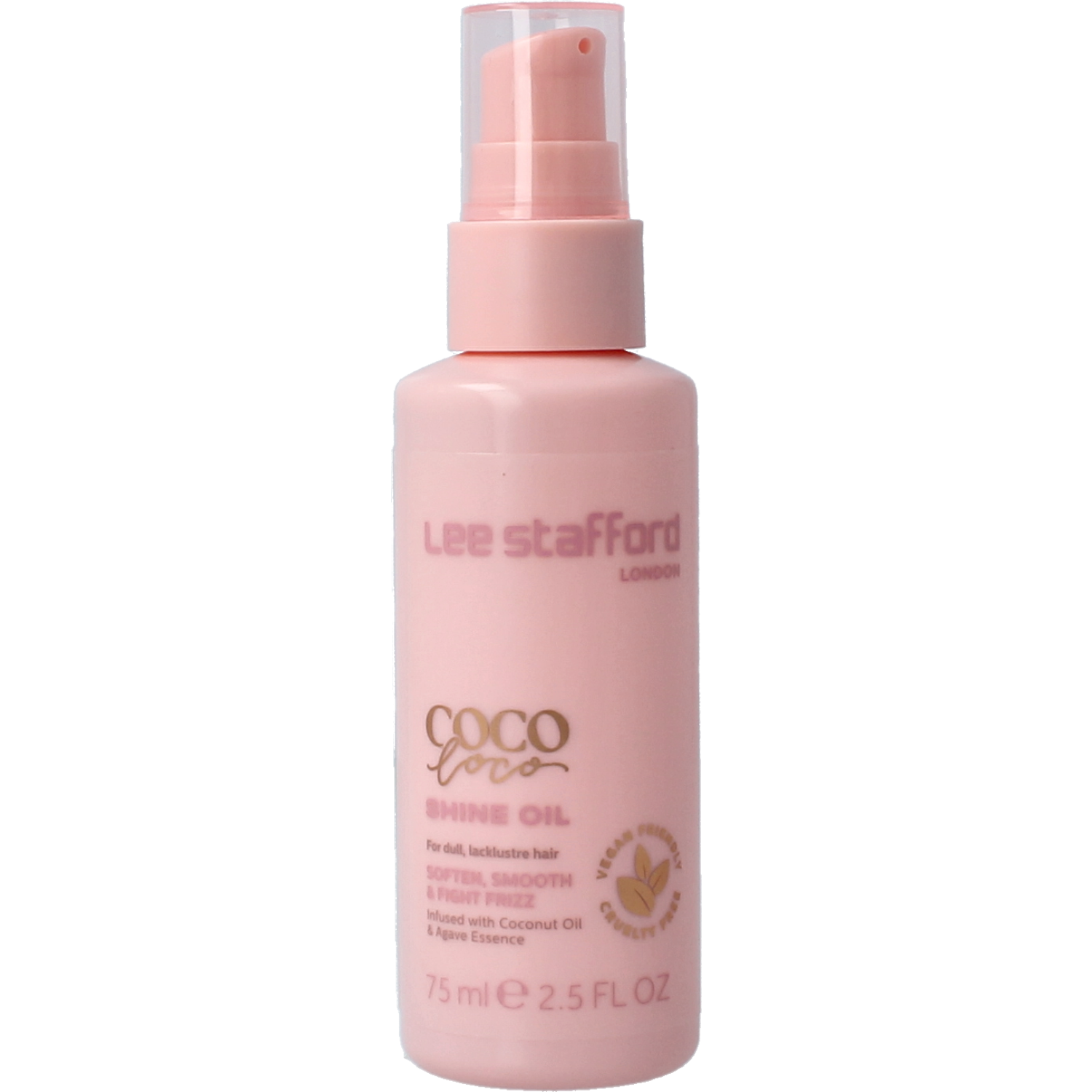 Lee Stafford Coco Loco & Agave hair oil in 75ml bottle, nourishing hair care product with coconut and agave extracts.