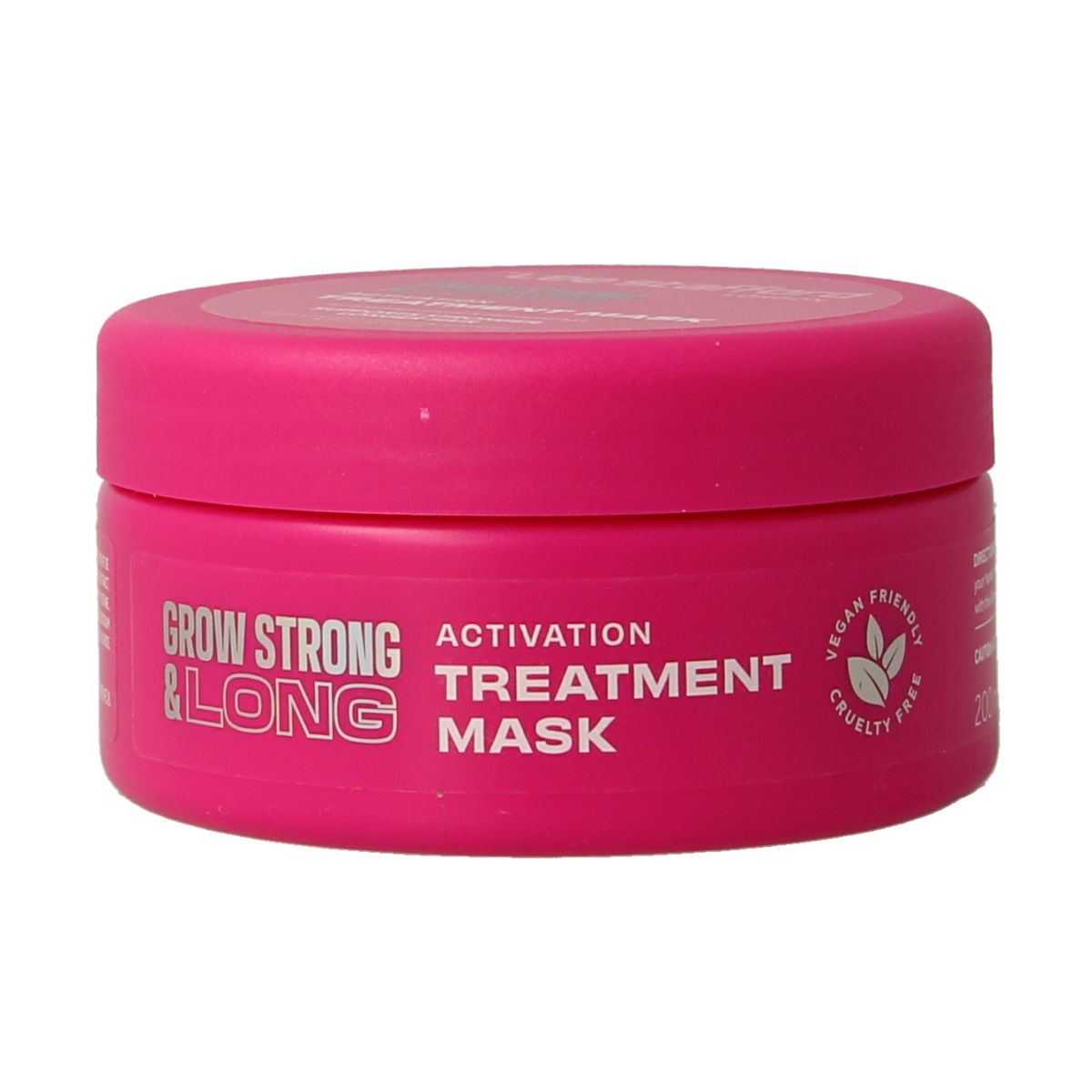 Lee Stafford Grow Long & Strong activation treatment mask, 200ml, Haarverzorging product with creamy texture and packaging.