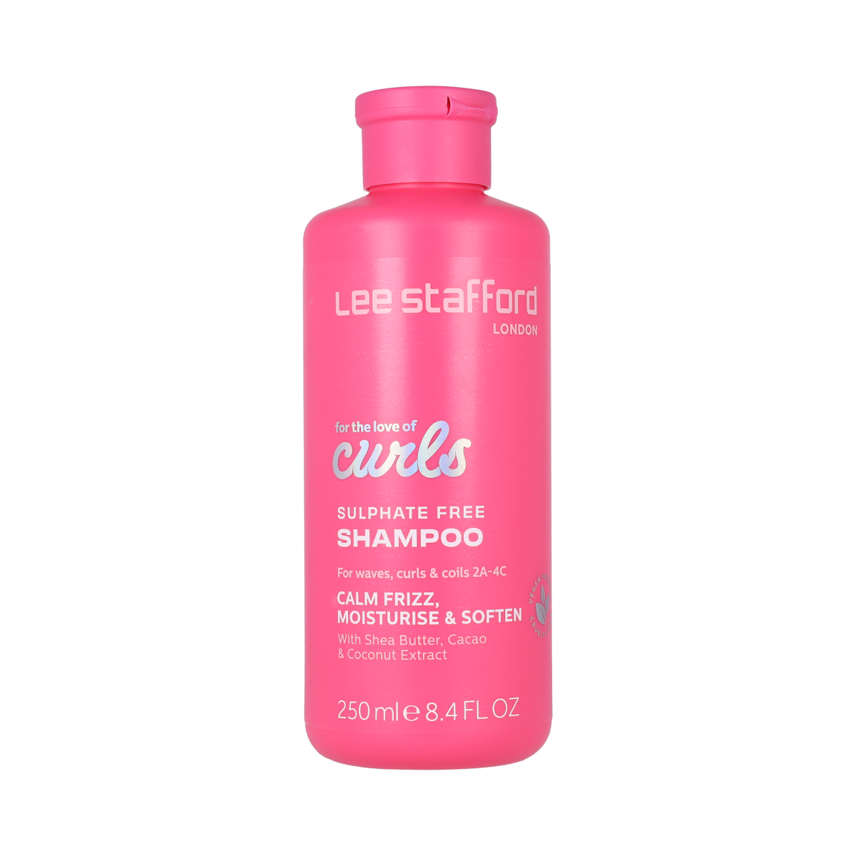 Lee Stafford For the Love of Curls shampoo bottle, 250ml, Haarverzorging product with curly hair care formula.