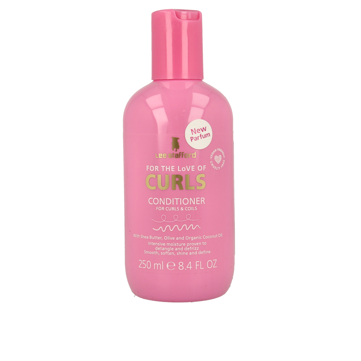 Lee Stafford For the Love of Curls conditioner in 250ml bottle, nourishing hair care for curly hair.