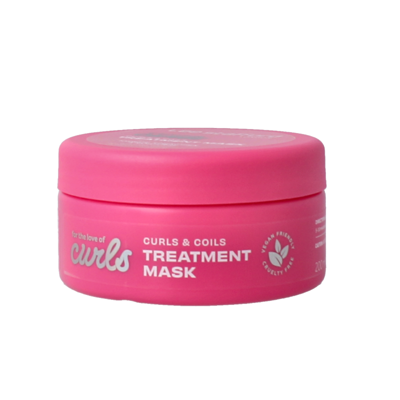 Lee Stafford For the Love of Curls Haarverzorging mask in a 200ml jar, designed for curly hair nourishment and hydration.