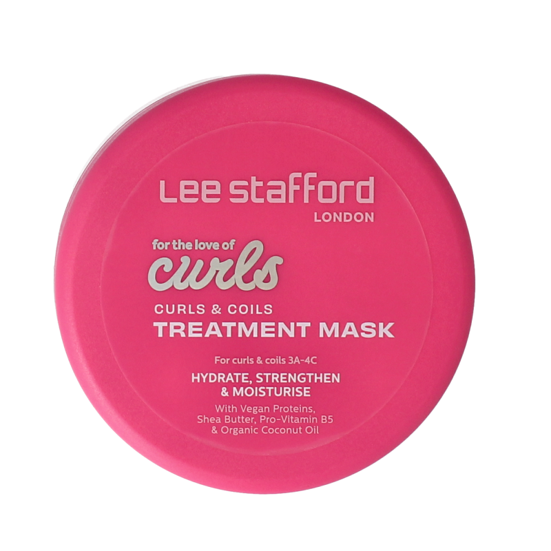 Lee Stafford For the Love of Curls hair mask in a 200ml jar, nourishing curly hair care product.