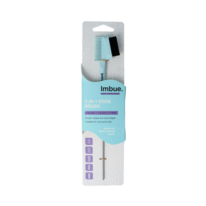 Imbue 3-in-1 edge comb for hair styling, featuring a sleek design and multiple functions for precise grooming.