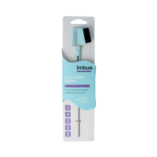 Imbue 3-in-1 edge comb for hair styling, featuring a sleek design and multiple functions for precise grooming.