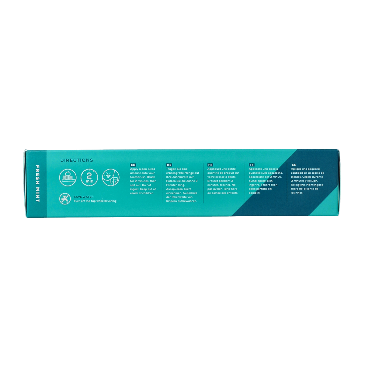 Georganics probiotic fresh mint toothpaste in 75ml tube, showing the toothpaste tube with mint flavor branding.