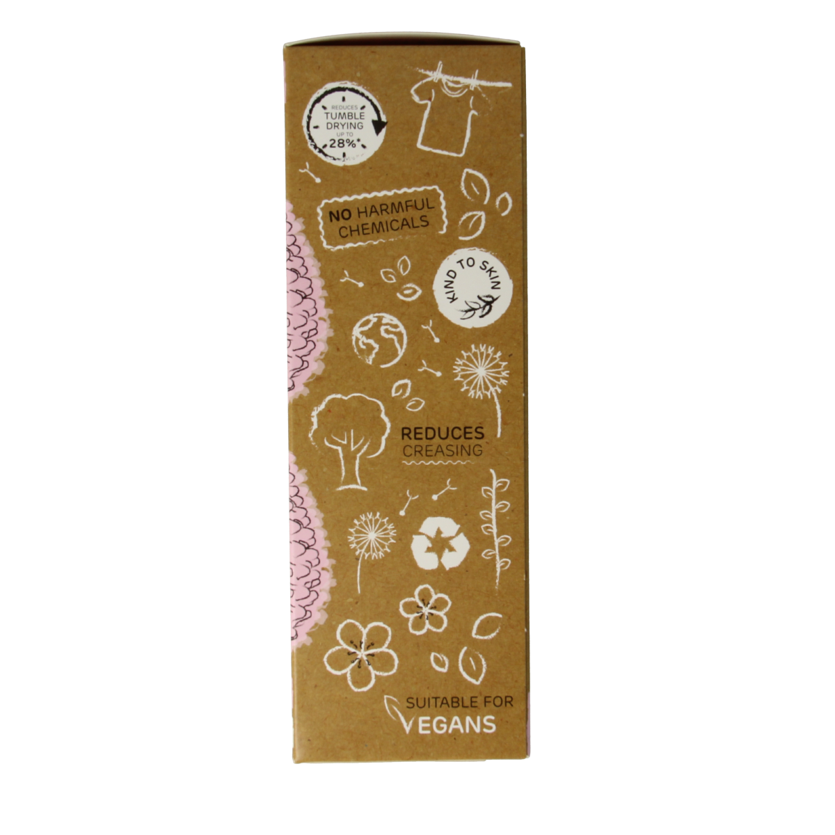 Eco Egg Dryer Egg in spring blossom scent, eco-friendly laundry booster, showing two reusable dryer eggs for softening clothes.