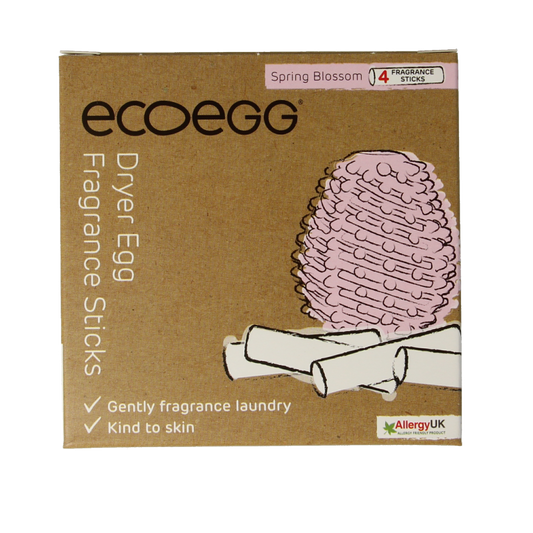 Eco Egg Dryer Egg Refill in Spring Blossom, 4-pack, eco-friendly laundry scent boosters for fresh-smelling clothes.