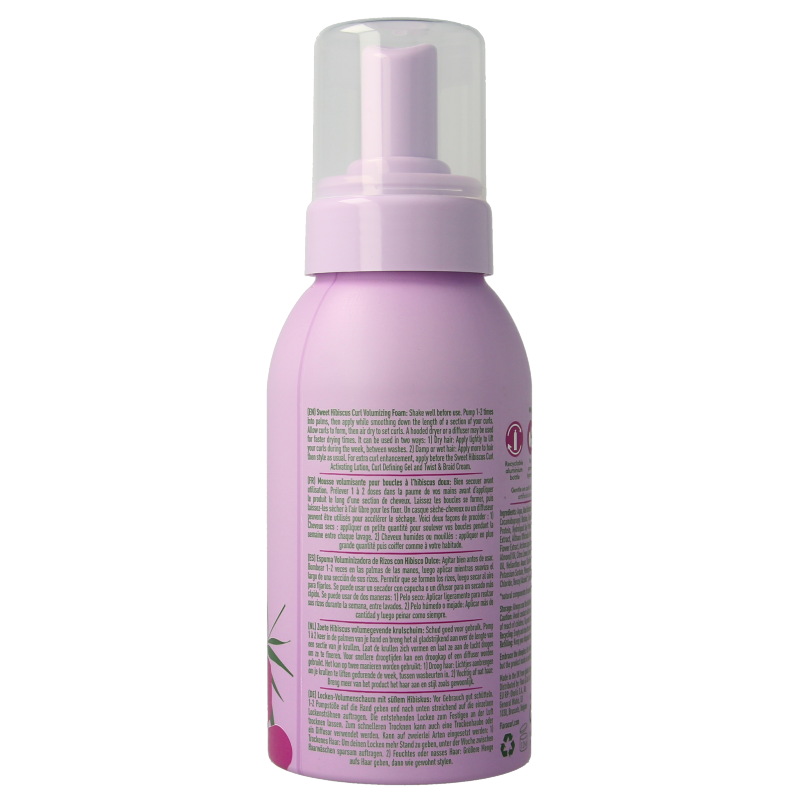 Flora & Curl Hibiscus Volumizing Foam for hair, 300ml, natural hair care product with hibiscus extract for added volume and bounce.