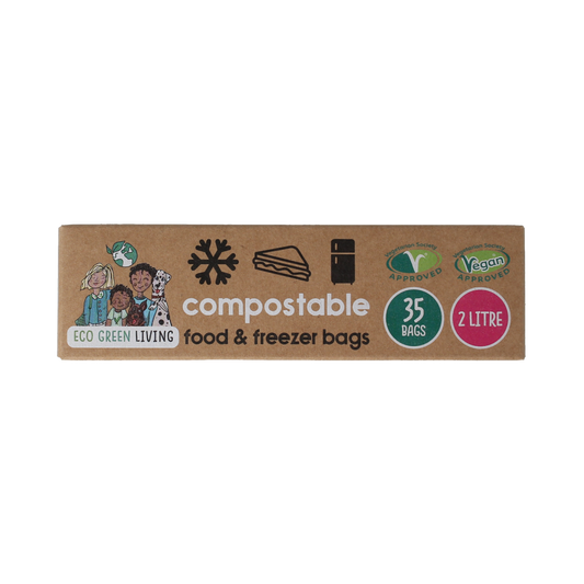 Eco Green Living 2-liter trash bags, 35-pack, durable household waste and freezer storage bags with strong plastic material
