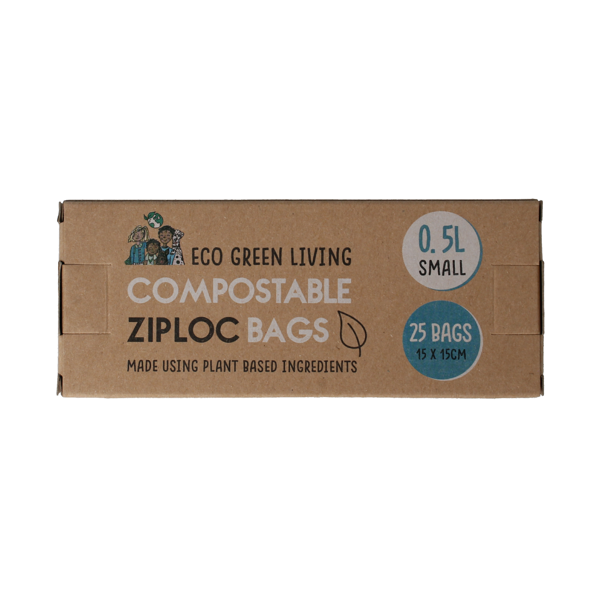 Eco Green Living herbruikbare vuilniszakken, 0.5 liter, hersluitbaar huishoudzak, 15 stuks, gemaakt van duurzame folie.