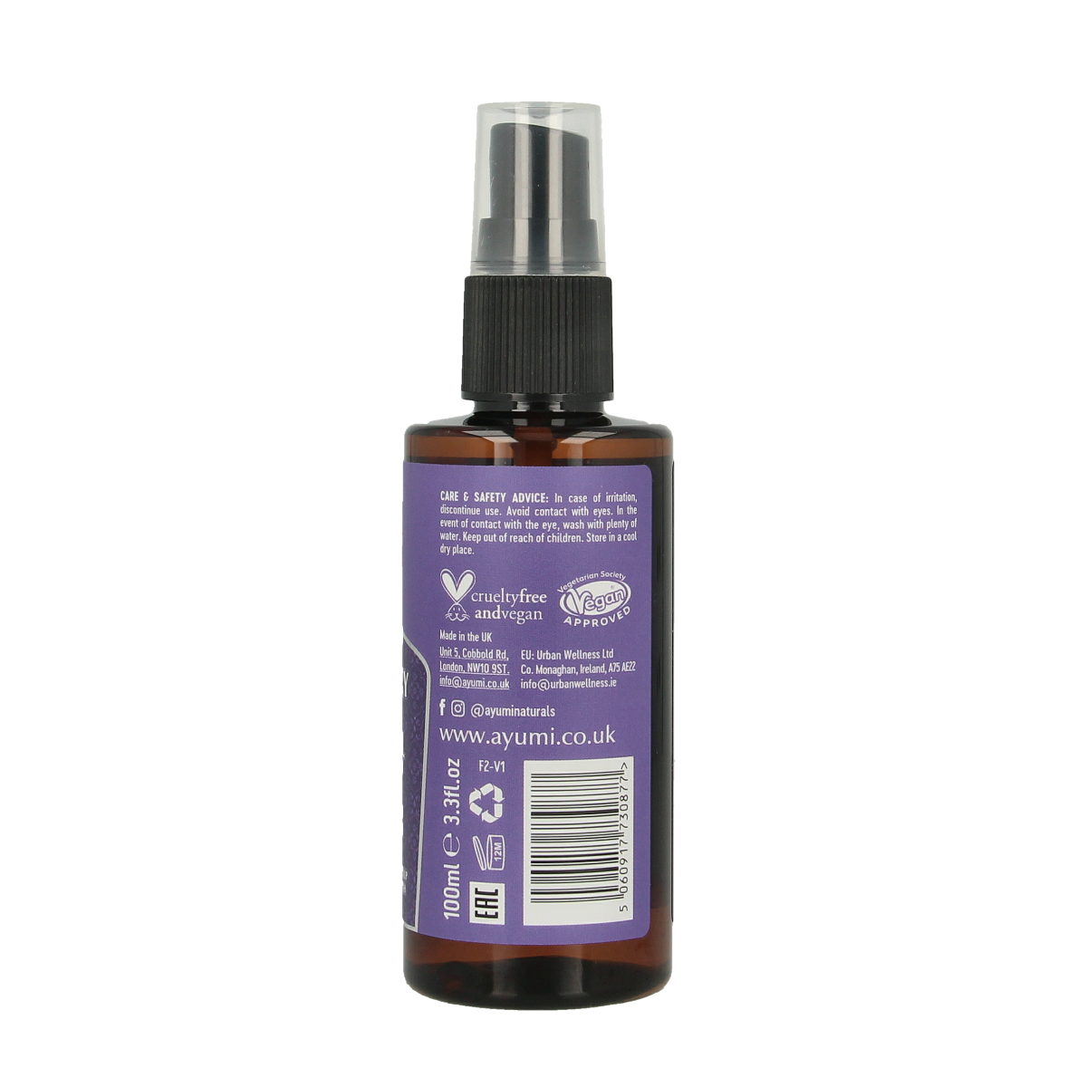 Ayumi Rosemary hair growth oil in a 100ml bottle, showcasing natural ingredients for hair care and scalp nourishment.