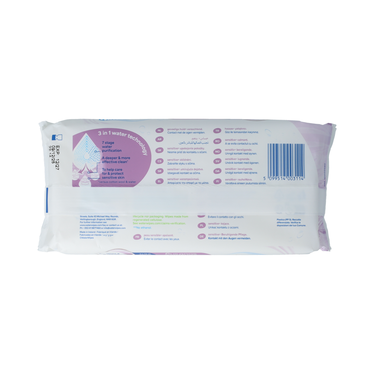 WaterWipes Soothing vochtige doekjes, verpakking van 48 stuks