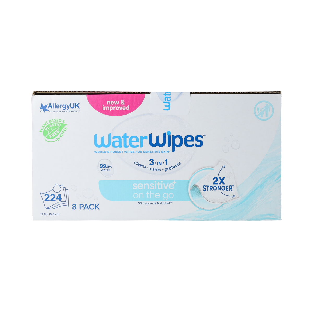 Waterwipes baby wipes on the go, 28-pack, gentle and natural for baby and toddler skin, in a portable package.