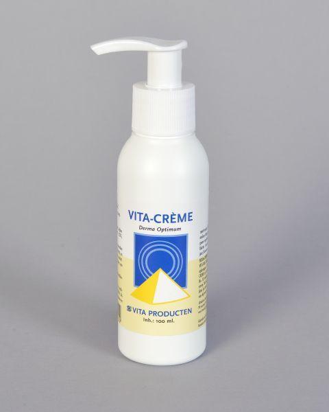 Vita Creme body care product in 100ml bottle, featuring creamy lotion for moisturizing and nourishing skin.