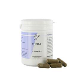Holisan Punar vegetarian capsules, herbal supplement in a clear bottle with a white label showing the Holisan brand logo.