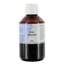 Holisan Rog Nashak herbal supplement bottle, 250ml, featuring a white label with green and red accents, on a wooden surface.