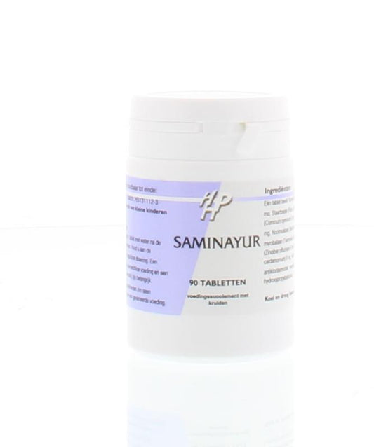 Holisan Saminayur herbal tablets in a blister pack, natural supplement from Holisan for health and wellness.