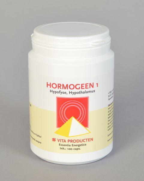 Vita Kruidenpreparaten Vita Hormogeen 1 capsules, showing a close-up of the dietary supplement capsules in a jar.