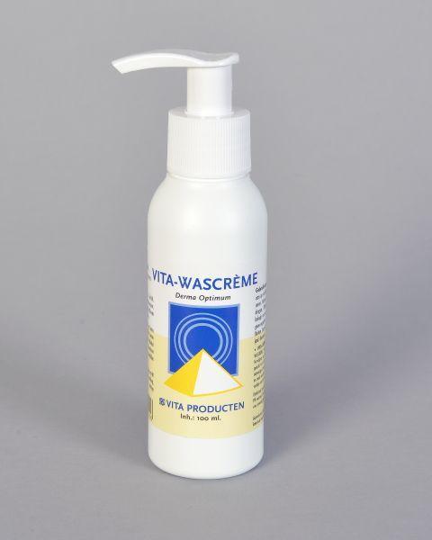 Vita Wascreme 100ml bottle, moisturizing bath and shower cream with gentle cleansing formula for smooth skin.