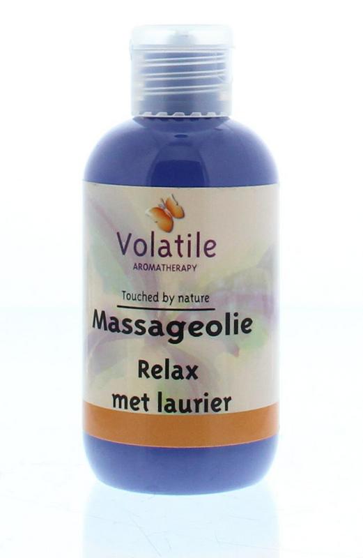 Volatile Relax massage oil in a 100ml bottle, natural body care product for soothing and relaxing massages.
