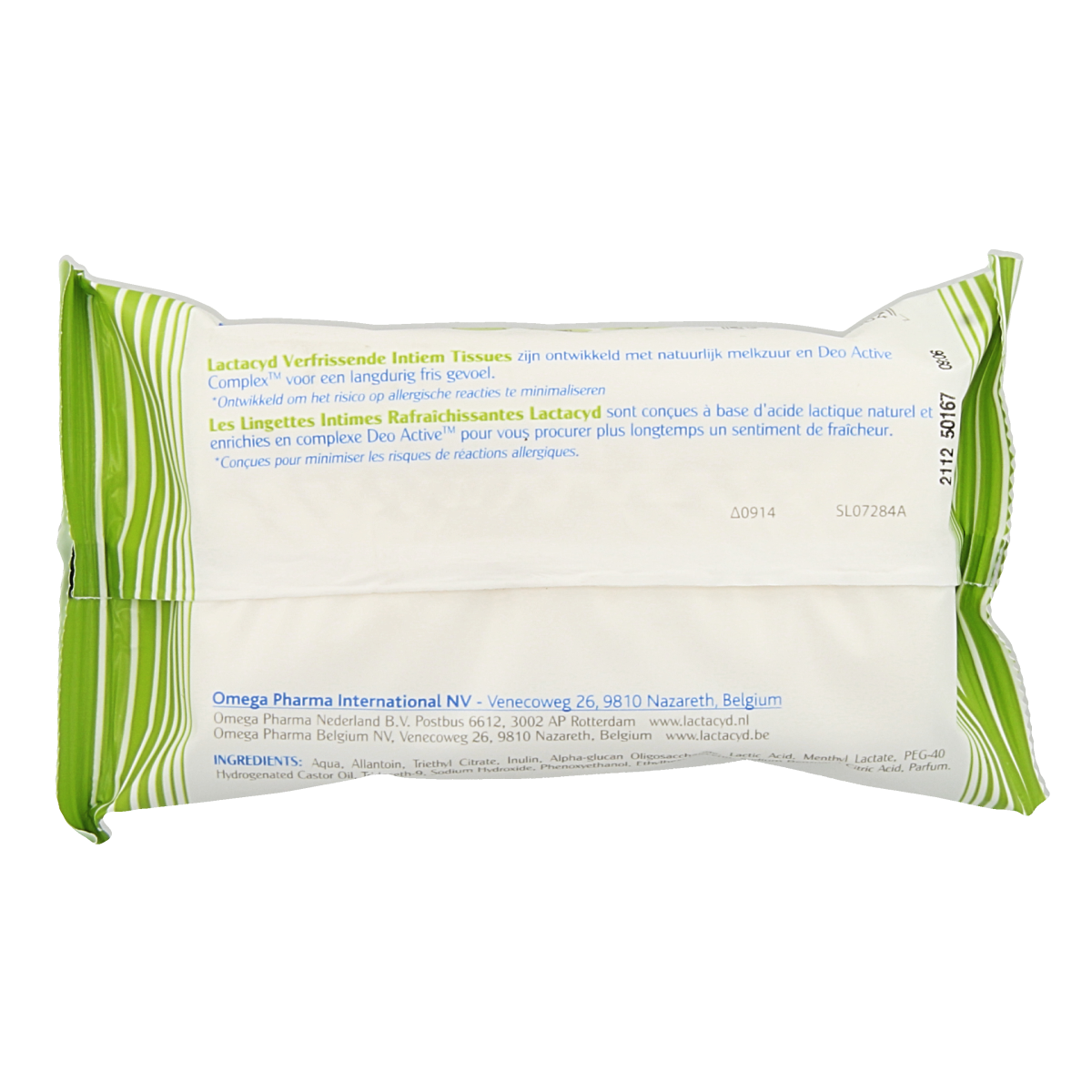 Lactacyd tissues verfrissend, 15 packs of feminine hygiene wipes, soft and refreshing for women, in a colorful package
