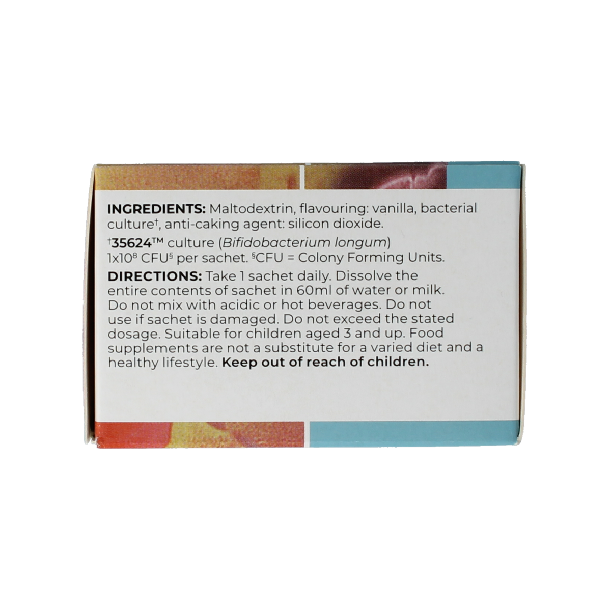 Alflorex Children probiotic sachets, dietary supplement with natural ingredients for digestive health, in 30 sachets.