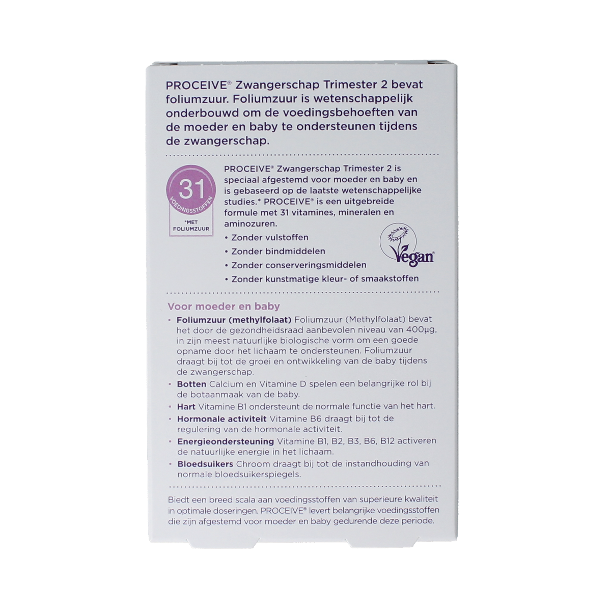 Proceive Kinderwens trimester 2 multivitamin capsules, dietary supplement for pregnancy support, 60 capsules.