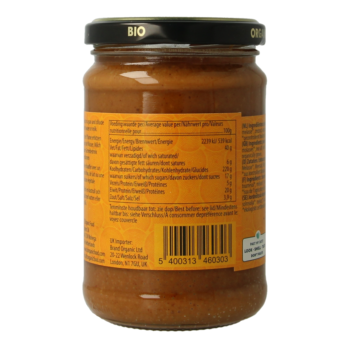 Bio Yakso Satesaus in 275g jar, featuring rich, savory sauce with natural ingredients, perfect for enhancing Asian dishes.