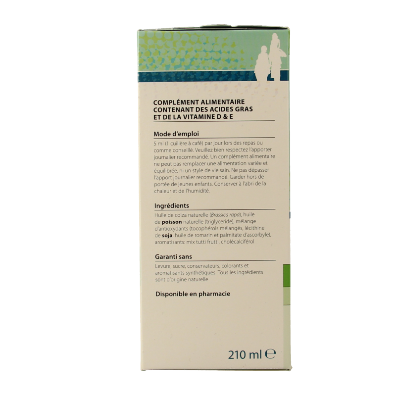 Bottle of Metagenics Eskimo 3-6-9 Vetzuren supplement in a 210ml container with label detailing the product and brand.