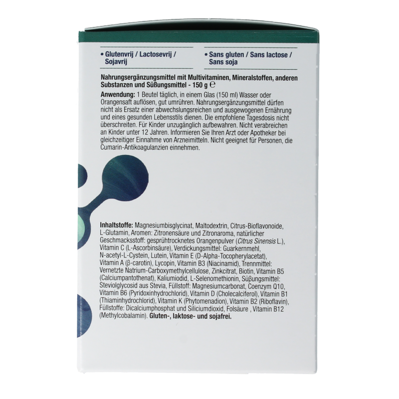 Metagenics Multigenics Senior multivitamin sachets in a box, designed for nutritional support for seniors.