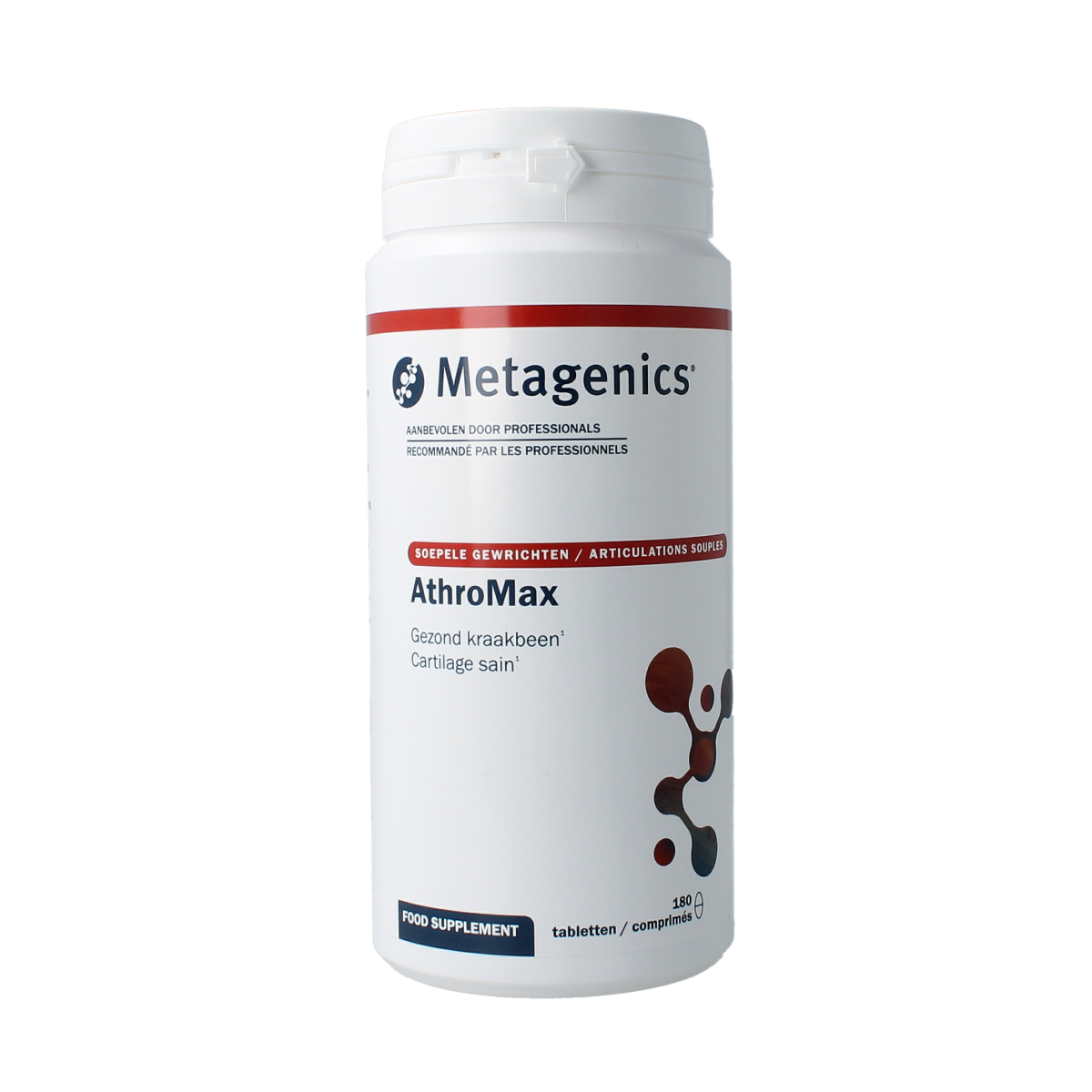 Metagenics Arthromax multivitamin tablets in a bottle, dietary supplement for joint health, 180 count.