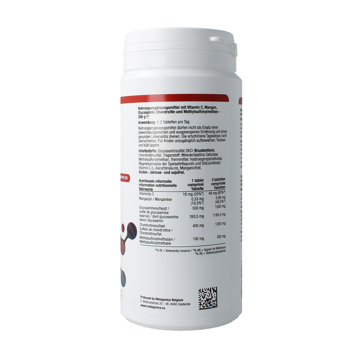 Metagenics Arthromax multivitamin tablets, dietary supplement for joint health, 180 count, natural ingredients.