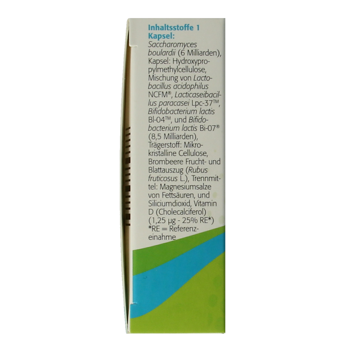 Metagenics Bactiol duo probiotic capsules with micro-organisms, showing a bottle of 15 capsules on a white background.