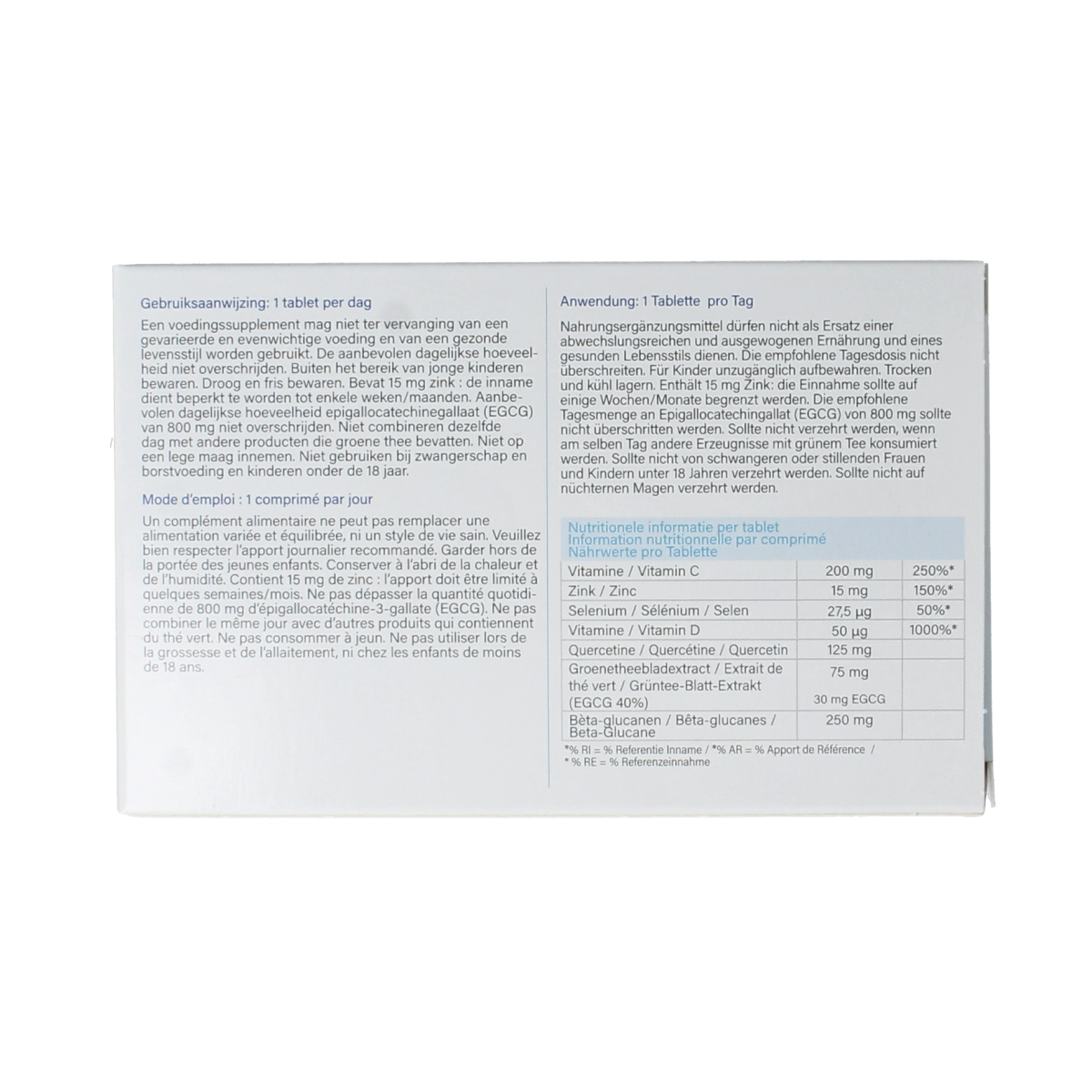 Metagenics Immudefense Forte herbal supplement tablets in a blister pack, designed to support immune health.