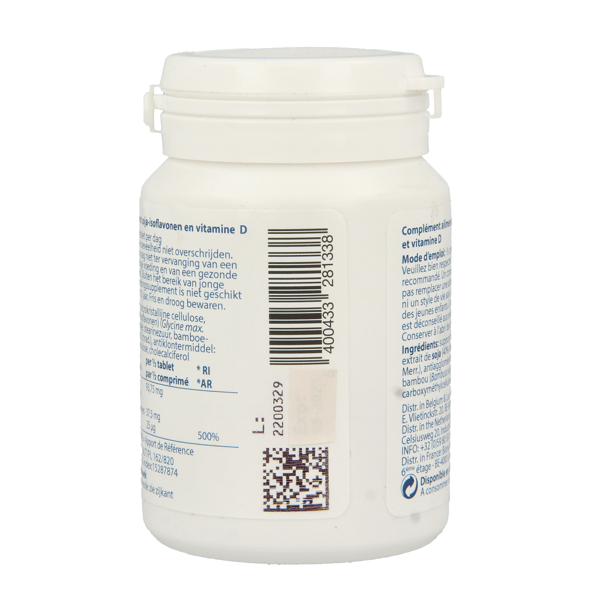 Metagenics Isomex herbal supplement tablets in a bottle, part of Metagenics kruidenpreparaten product line.
