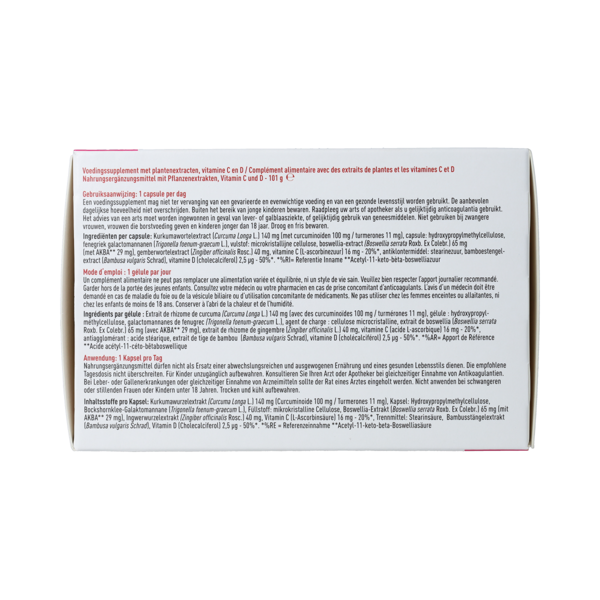 Metagenics Curcudyn Forte capsules in a bottle, herbal supplement for joint and immune support.