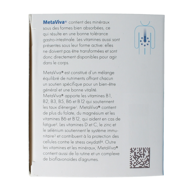 Metagenics Metaviva multivitamin tablets in a bottle, dietary supplement for overall health and daily nutrition.