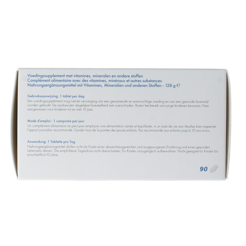Metagenics Metaviva multivitamin tablets, 90-count bottle, showing the supplement packaging and tablets in a clear container.