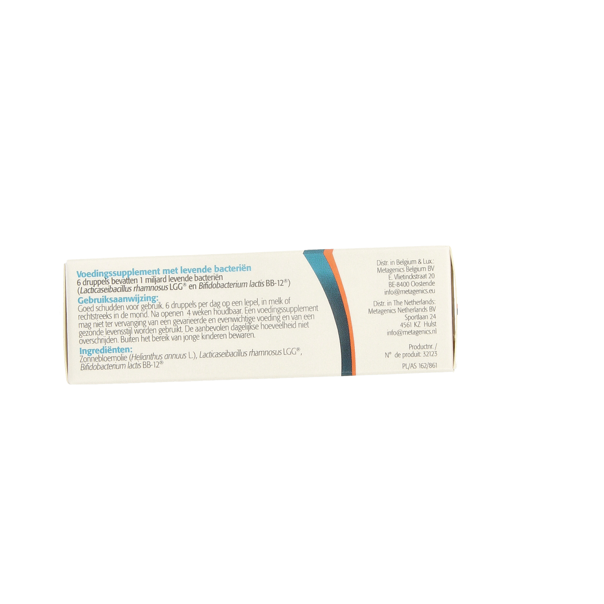 Metagenics Bactiol baby micro-organisms supplement in a 5.7 ml bottle, designed for infants' gut health.