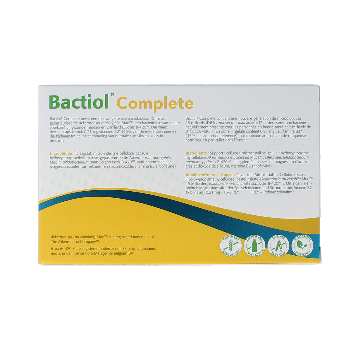Metagenics Bactiol Complete NDF probiotic capsules containing micro-organisms for digestive health, 30 capsules.