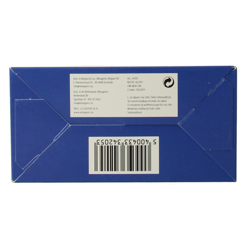 Metagenics Multigenics Junior multivitamin sachets, dietary supplement for children, featuring colorful packaging and individual sachets.