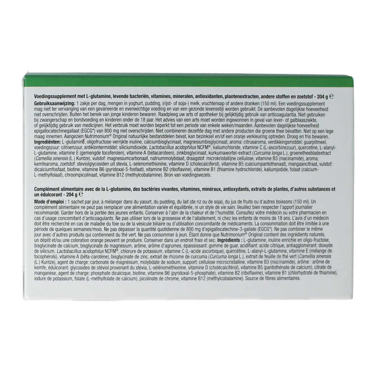 Metagenics Nutrimonium original multi-vitamin sachets, 28-count, with colorful packaging and individual sachet design.