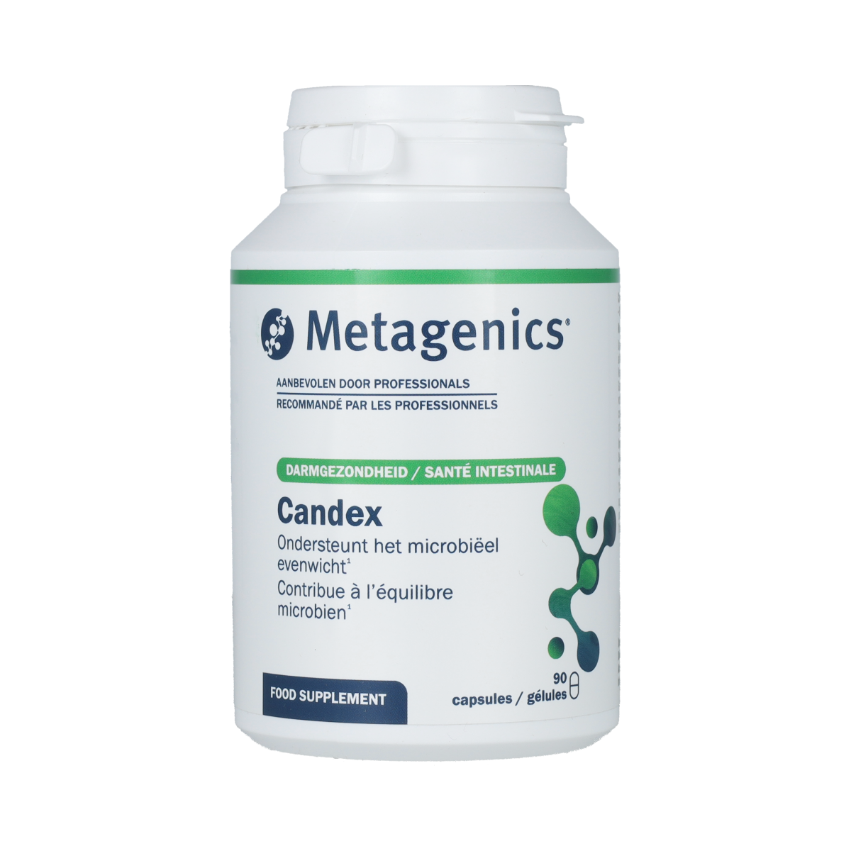 Metagenics Candex NFD probiotic supplement capsules, 90 count, natural herbal digestive support, dietary supplement.